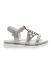 Srebrni sandali z zakovicami Energy 535