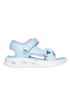 Modre sandale z odprtim prstom in velcro trakom Skechers Kids' S Lights: Sola Glow