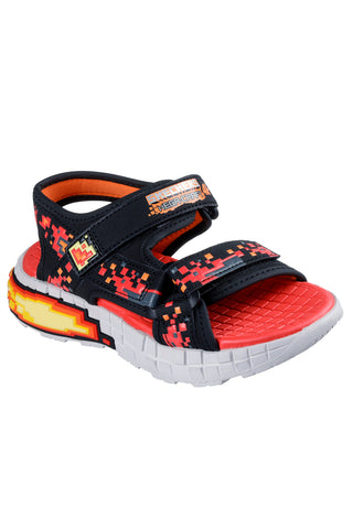 Črne in rdeče sandale SKECHERS MEGA-SPLASH 4K