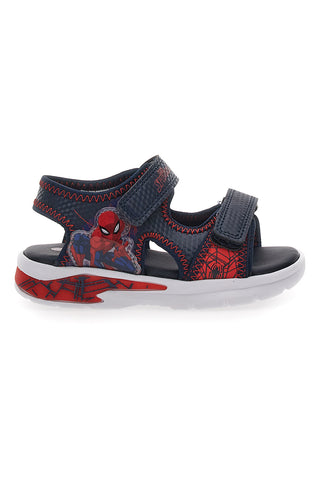 Modri in rdeči sandali s svetlobnimi efekti in nastavljivimi trakovi Spiderman M11953M