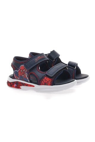 Modri in rdeči sandali s svetlobnimi efekti in nastavljivimi trakovi Spiderman M11953M