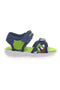 Modri in zeleni sandali s potiskom in zapenjanjem na velcro Superga S63S820
