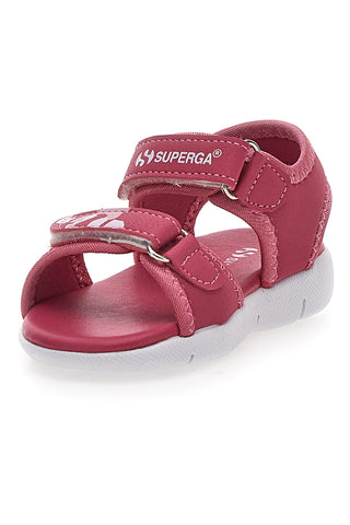 Roza sandali z natisnjenim motivom in zapenjanjem na velcro Superga S63S820