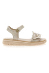 Sandali Oro z okrasnim cvetom in velcro LAURA BIAGIOTTI 96129493