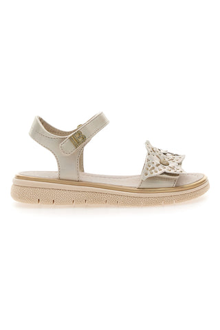 Sandali Oro z okrasnim cvetom in velcro LAURA BIAGIOTTI 96129493