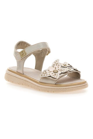 Sandali Oro z okrasnim cvetom in velcro LAURA BIAGIOTTI 96129493