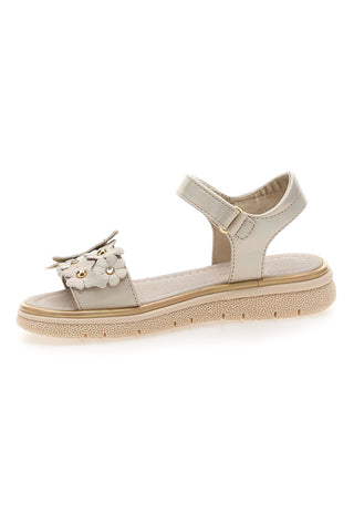 Sandali Oro z okrasnim cvetom in velcro LAURA BIAGIOTTI 96129493