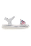 Bele sandale z barvnimi aplikacijami in velcro trakom LAURA BIAGIOTTI 96139491