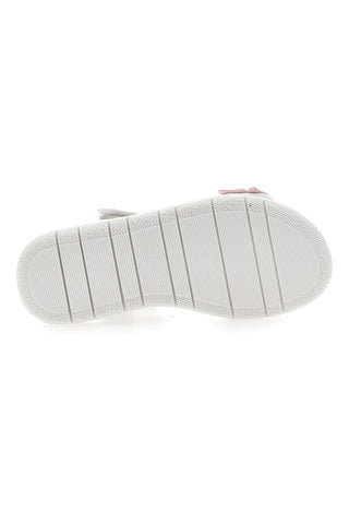 Bele sandale z barvnimi aplikacijami in velcro trakom LAURA BIAGIOTTI 96139491