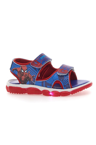 Modri in rdeči čevlji s svetlobnimi efekti in potiskom Spider-Man 11SP3N02LE