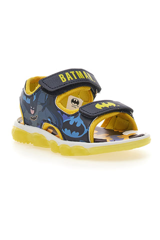 Črne in rumene sandale z logotipom Batman in zapenjanjem na velcro BATMAN 19BM3N01LA