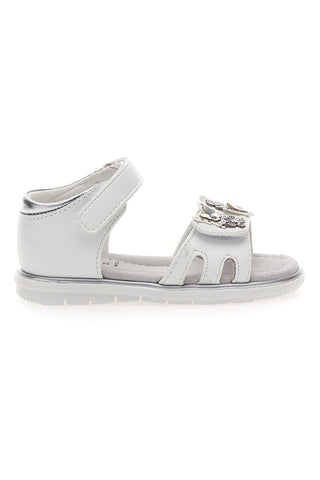 Bele sandale z velcro zaponko Grazie 200C355