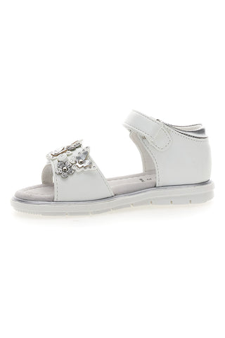 Bele sandale z velcro zaponko Grazie 200C355