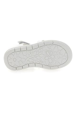 Bele sandale z velcro zaponko Grazie 200C355