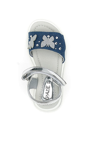 Sandali z metulji in modrimi obeski Grazie girl 218349