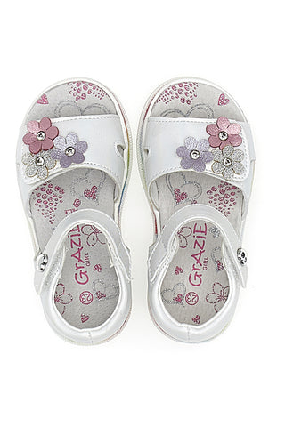 Sandali Primi Passi Bianchi Grazie Girl 14326
