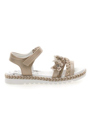 Sandali Platino z velcro zaponko Grazie 15022