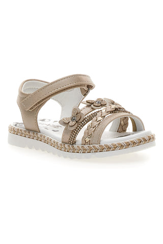 Sandali Platino z velcro zaponko Grazie 15022