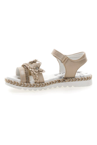 Sandali Platino z velcro zaponko Grazie 15022