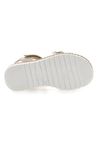 Sandali Platino z velcro zaponko Grazie 15022