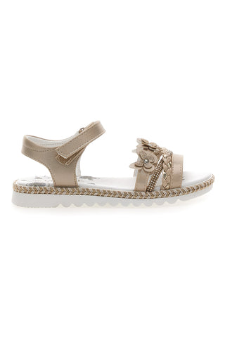 Sandali Platino z velcro zaponko Grazie 15022