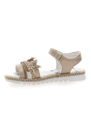 Sandali Platino z velcro zaponko Grazie 15022