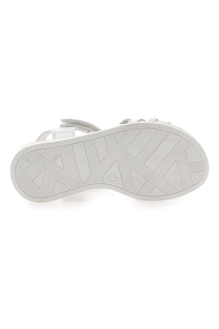 Bele in srebrne sandale z velcro trakom GRAZIE GIRL 14342