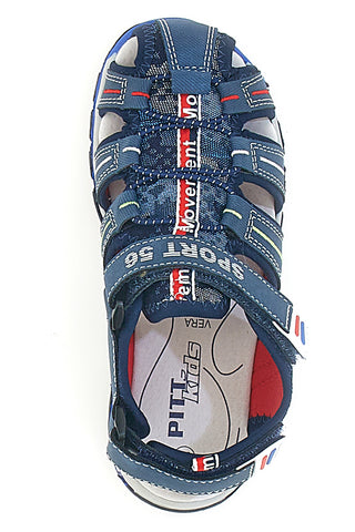 Modre ribiške sandale z Velcro Pitt Kids 14116