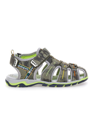 Zelene ribiške sandale z Velcro Pitt Kids 14371