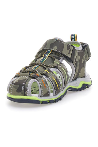 Zelene ribiške sandale z Velcro Pitt Kids 14371