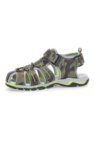Zelene ribiške sandale z Velcro Pitt Kids 14371