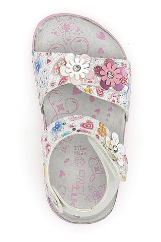 Bele sandale z unicorni PITT KIDS 14223