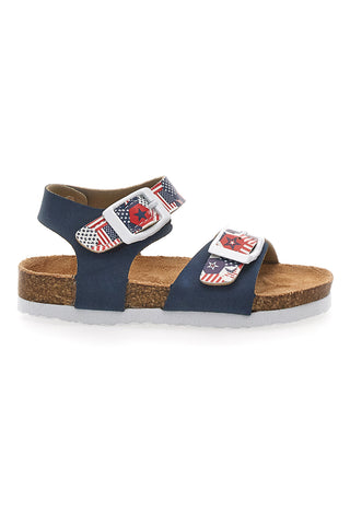 Modri sandali z vzorcem in trakom PITT KIDS 14514