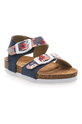 Modri sandali z vzorcem in trakom PITT KIDS 14514