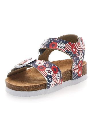 Modri sandali z vzorcem in trakom PITT KIDS 14514