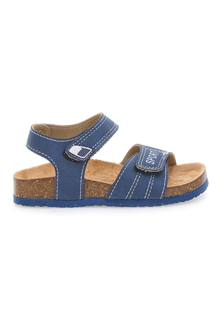 Modre sandale z zapenjanjem na velcro in napisom SPORT Pitt Kids 14513