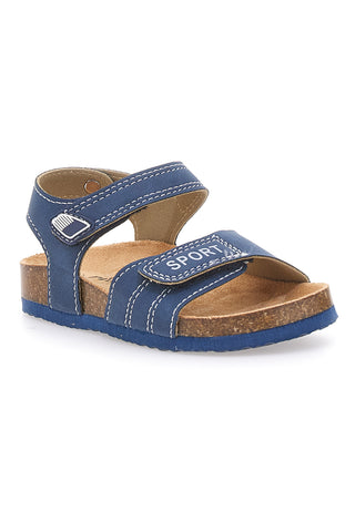 Modre sandale z zapenjanjem na velcro in napisom SPORT Pitt Kids 14513