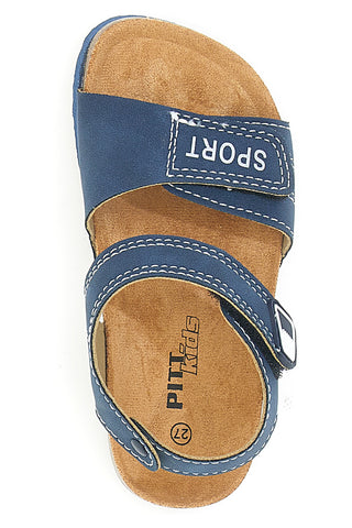 Modre sandale z zapenjanjem na velcro in napisom SPORT Pitt Kids 14513