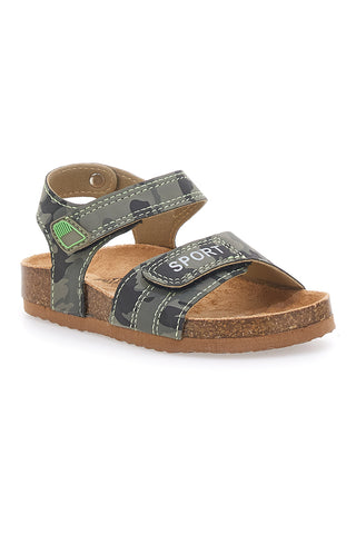Zelene sandale z zapenjanjem na velcro in napisom SPORT Pitt Kids 14513