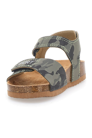 Zelene sandale z zapenjanjem na velcro in napisom SPORT Pitt Kids 14513