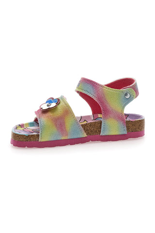 Večbarvne sandale z velcro zaponko Unicorn S8010161