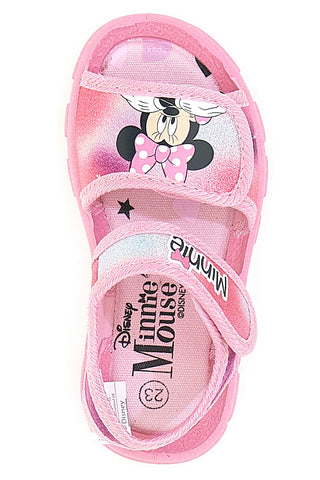 Roza sandali z Minnie potiskom in zapenjanjem na velcro Disney D3010533T