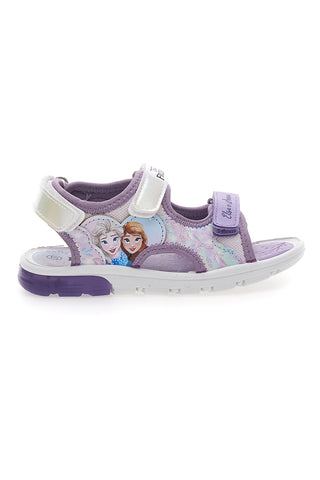 Lila sandali z dvojnim velcro trakom FROZEN D4310618S