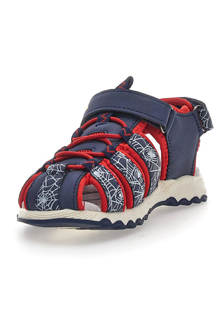 Modri sandali z velcro zaponko Spiderman R1310531