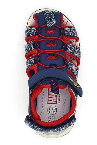 Modri sandali z velcro zaponko Spiderman R1310531