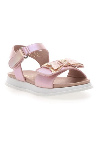 Roza sandali z zaponko in bleščicami Pitt Kids 39G2521S