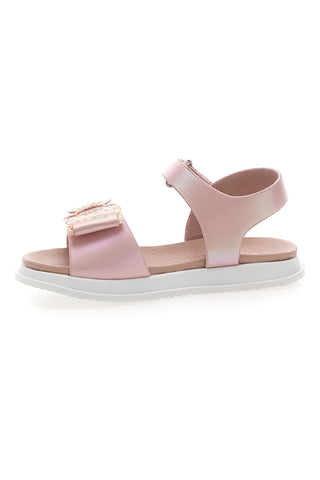 Roza sandali z zaponko in bleščicami Pitt Kids 39G2521S