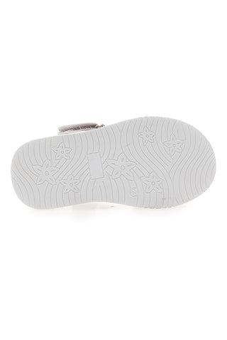 Bele sandale z bleščečo pentljo Pitt Kids 39G2521S