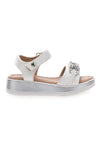 Bele sandale z verigo PITT KIDS 39G2532S