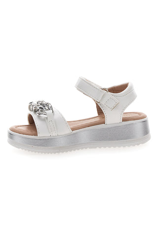 Bele sandale z verigo PITT KIDS 39G2532S